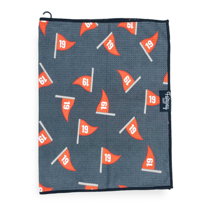 Premium Golf Towel | 19th Hole Flag